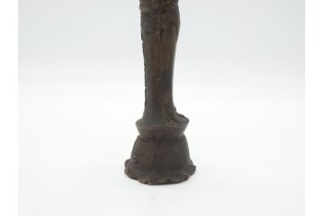 年代物　明治期　金工　明珍宗義銘(田中宗義)　明治工芸　古銅置物(仏像、置き物)(R-062344)