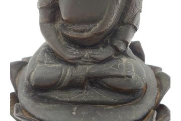 江戸〜明治期　時代物　古銅　坐像(釈迦如来?、阿弥陀如来?、仏教美術)(R-062346)
