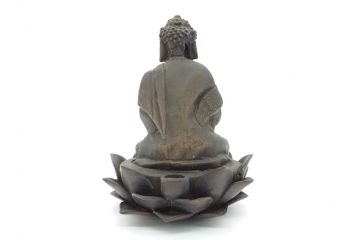 江戸〜明治期　時代物　古銅　坐像(釈迦如来?、阿弥陀如来?、仏教美術)(R-062346)