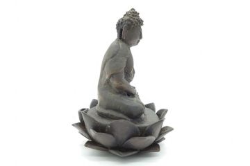 江戸〜明治期　時代物　古銅　坐像(釈迦如来?、阿弥陀如来?、仏教美術)(R-062346)