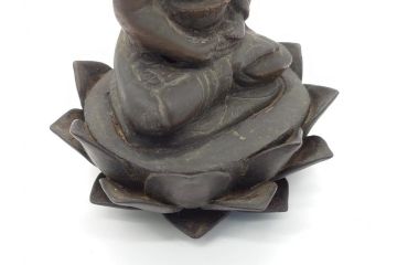 江戸〜明治期　時代物　古銅　坐像(釈迦如来?、阿弥陀如来?、仏教美術)(R-062346)