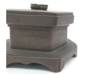 江戸〜明治期　時代物　古銅　坐像(釈迦如来?、阿弥陀如来?、仏教美術)(R-062346)