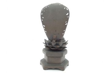 江戸〜明治期　時代物　古銅　坐像(釈迦如来?、阿弥陀如来?、仏教美術)(R-062346)