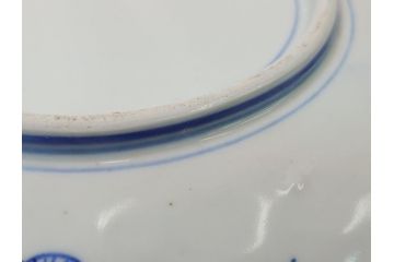 江戸期　古伊万里　色絵　角福　青海波文　8.6寸皿　約26cm　鮮やかな色彩と奇抜なフォルムが食卓のアクセントとなる変形皿5客セット(大皿、八寸六分、和食器、和皿)(R-062349)