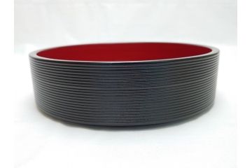 平安象彦　蒔絵　松葉　丸　三段　直径6.6寸　約20cm　上品に輝く艶が魅力の大内重(共箱付き、重箱、漆器、木製、お重)(R-062351)