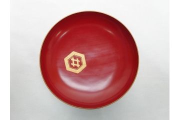 沈金　朱塗り　花鳥文　4.3寸　約13cm　食卓を華やかに彩る蓋付き椀10客セット(木製、漆器、汁椀、和食器、四寸三分)(R-062352)