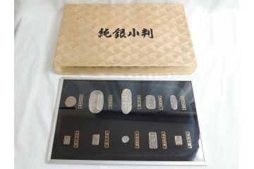 三井金属工芸株式会社　純銀板(99.99)　純銀小判(保証書付き、10枚、額入り、外箱付き)(R-062353)