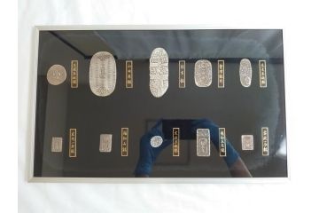 三井金属工芸株式会社　純銀板(99.99)　純銀小判(保証書付き、10枚、額入り、外箱付き)(R-062353)