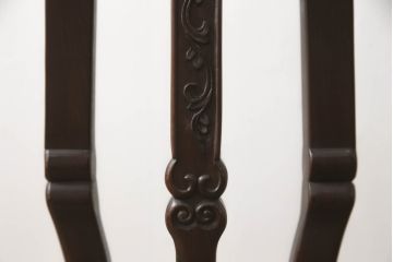 中国アンティーク　唐木　紫檀(シタン)材　スリムなフォルムと品よく施された飾り彫りが魅力の花台(飾り台、ディスプレイ台、サイドテーブル)(R-062356)