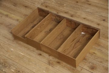 和製アンティーク　明治大正期　和モダンの雰囲気を盛り上げる四尺水屋箪笥(重ね戸棚、食器棚、収納棚、キャビネット、引き出し)(R-062362)