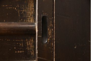 和製アンティーク　明治大正期　和モダンの雰囲気を盛り上げる四尺水屋箪笥(重ね戸棚、食器棚、収納棚、キャビネット、引き出し)(R-062362)