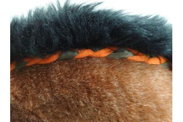 フランス　HERMES　エルメス　エルミー　GM　オレンジリボンがワンポイントで可愛い馬のぬいぐるみ(ホース、ブラウン、外箱付き)(R-062370)