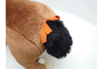 フランス　HERMES　エルメス　エルミー　GM　オレンジリボンがワンポイントで可愛い馬のぬいぐるみ(ホース、ブラウン、外箱付き)(R-062370)