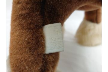 フランス　HERMES　エルメス　エルミー　GM　オレンジリボンがワンポイントで可愛い馬のぬいぐるみ(ホース、ブラウン、外箱付き)(R-062370)