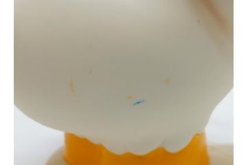 当時物　三菱銀行　ノベルティー　ソフビ　2体セット　遠足姿　レトロな表情が可愛いドナルド&デイジーの古い貯金箱(カウンター用、店頭用、企業物、非売品、コインバンク、ディズニー)(R-062374)