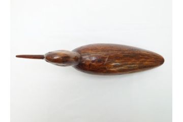 鴨　シギ　それぞれ個性の違った愛らしいデコイ3点セット(置き物、置物、模型、ディスプレイ、インテリア、木製)(R-062377)