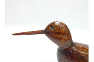 鴨　シギ　それぞれ個性の違った愛らしいデコイ3点セット(置き物、置物、模型、ディスプレイ、インテリア、木製)(R-062377)