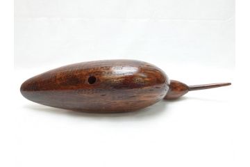 鴨　シギ　それぞれ個性の違った愛らしいデコイ3点セット(置き物、置物、模型、ディスプレイ、インテリア、木製)(R-062377)