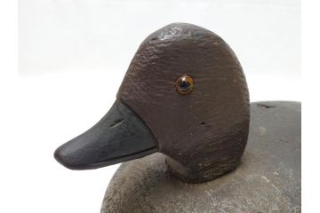 鴨　シギ　それぞれ個性の違った愛らしいデコイ3点セット(置き物、置物、模型、ディスプレイ、インテリア、木製)(R-062377)