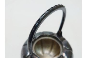 松栄堂　純銀製南瓜燗瓶　造形美を堪能できる急須&盃5杯セット(お猪口、銚子、かぼちゃ、酒器、箱無し)(R-062378)