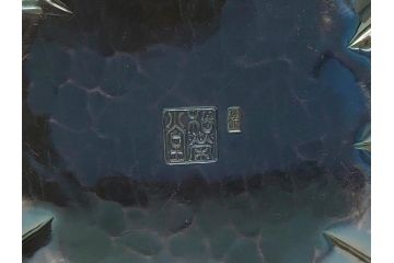 松栄堂　純銀製南瓜燗瓶　造形美を堪能できる急須&盃5杯セット(お猪口、銚子、かぼちゃ、酒器、箱無し)(R-062378)