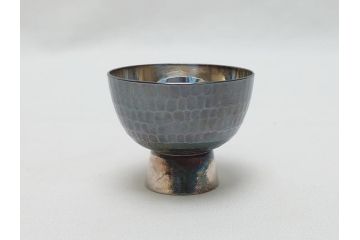 松栄堂　純銀製南瓜燗瓶　造形美を堪能できる急須&盃5杯セット(お猪口、銚子、かぼちゃ、酒器、箱無し)(R-062378)