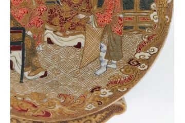 激レア!　明治時代　薩摩錦手　花と人物図鼠蓋太鼓形香炉　繊細な職人技が光る香炉(鑑定書付き、共箱付き、置物、ディスプレイ、仏具)(R-062379)