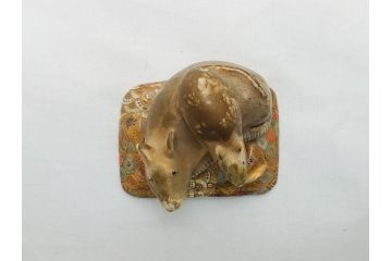 激レア!　明治時代　薩摩錦手　花と人物図鼠蓋太鼓形香炉　繊細な職人技が光る香炉(鑑定書付き、共箱付き、置物、ディスプレイ、仏具)(R-062379)