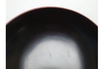 明治期　蒔絵　朱塗り　木製　漆器　雲鶴吸物椀　4寸　約12cm　鮮やかな朱色が食卓を華やかにする蓋付き椀10客セット(和食器、共箱付き、四寸)(R-062380)