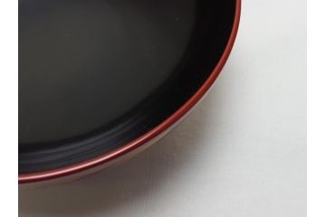 明治期　蒔絵　朱塗り　木製　漆器　雲鶴吸物椀　4寸　約12cm　鮮やかな朱色が食卓を華やかにする蓋付き椀10客セット(和食器、共箱付き、四寸)(R-062380)