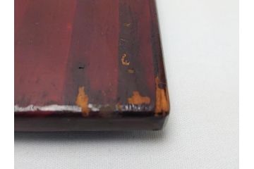 明治期　蒔絵　朱塗り　木製　漆器　雲鶴吸物椀　4寸　約12cm　鮮やかな朱色が食卓を華やかにする蓋付き椀10客セット(和食器、共箱付き、四寸)(R-062380)