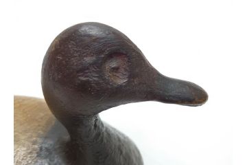 フランスビンテージ　1950年代　木彫り　木のぬくもりを感じられるデコイ2点セット(鴨、置物、置き物、模型、ディスプレイ、インテリア、ヴィンテージ)(R-062383)
