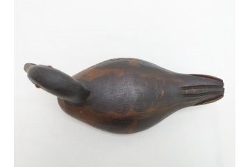 フランスビンテージ　1950年代　木彫り　木のぬくもりを感じられるデコイ2点セット(鴨、置物、置き物、模型、ディスプレイ、インテリア、ヴィンテージ)(R-062383)