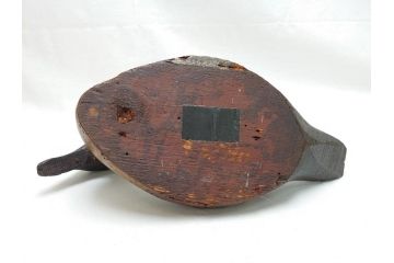 フランスビンテージ　1950年代　木彫り　木のぬくもりを感じられるデコイ2点セット(鴨、置物、置き物、模型、ディスプレイ、インテリア、ヴィンテージ)(R-062383)