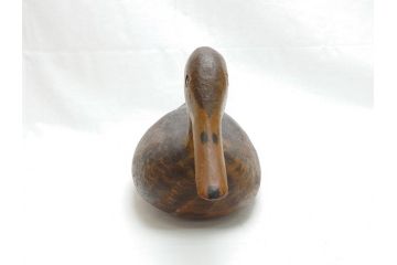 ドイツビンテージ　1945年　つぶらな瞳が可愛らしいデコイ2点セット(鴨、置物、置き物、模型、ディスプレイ、インテリア、ヴィンテージ)(R-062384)