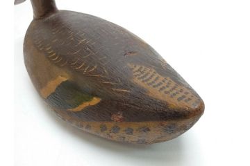 ドイツビンテージ　1945年　つぶらな瞳が可愛らしいデコイ2点セット(鴨、置物、置き物、模型、ディスプレイ、インテリア、ヴィンテージ)(R-062384)