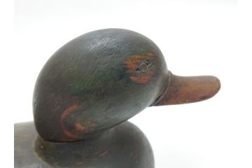 ドイツビンテージ　1945年　つぶらな瞳が可愛らしいデコイ2点セット(鴨、置物、置き物、模型、ディスプレイ、インテリア、ヴィンテージ)(R-062384)