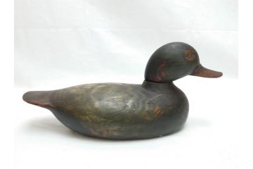 ドイツビンテージ　1945年　つぶらな瞳が可愛らしいデコイ2点セット(鴨、置物、置き物、模型、ディスプレイ、インテリア、ヴィンテージ)(R-062384)