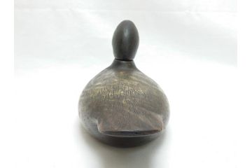ドイツビンテージ　1945年　つぶらな瞳が可愛らしいデコイ2点セット(鴨、置物、置き物、模型、ディスプレイ、インテリア、ヴィンテージ)(R-062384)