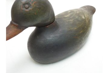 ドイツビンテージ　1945年　つぶらな瞳が可愛らしいデコイ2点セット(鴨、置物、置き物、模型、ディスプレイ、インテリア、ヴィンテージ)(R-062384)