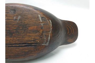 ドイツビンテージ　1945年　つぶらな瞳が可愛らしいデコイ2点セット(鴨、置物、置き物、模型、ディスプレイ、インテリア、ヴィンテージ)(R-062384)