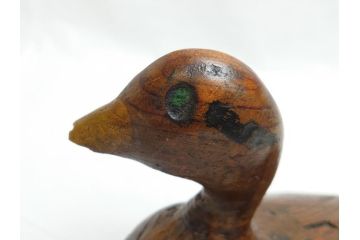 イギリスビンテージ　1930年代　経年により質感に深みを増した愛らしいデコイ2点セット(鴨、置物、置き物、模型、ディスプレイ、インテリア、ヴィンテージ)(R-062385)