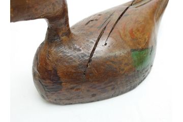 イギリスビンテージ　1930年代　経年により質感に深みを増した愛らしいデコイ2点セット(鴨、置物、置き物、模型、ディスプレイ、インテリア、ヴィンテージ)(R-062385)