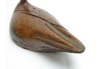 イギリスビンテージ　1930年代　経年により質感に深みを増した愛らしいデコイ2点セット(鴨、置物、置き物、模型、ディスプレイ、インテリア、ヴィンテージ)(R-062385)