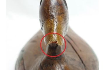 イギリスビンテージ　1930年代　経年により質感に深みを増した愛らしいデコイ2点セット(鴨、置物、置き物、模型、ディスプレイ、インテリア、ヴィンテージ)(R-062385)