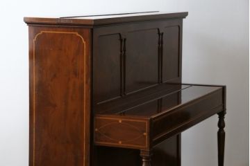 アメリカアンティーク　ジャンク品　ニューヨーク　George Steck & Co.(ジョージ・ステック社)　象嵌入りのアンティークピアノ(オブジェ、ディスプレイ)(R-062395)