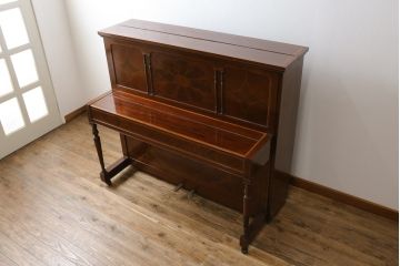 アメリカアンティーク　ジャンク品　ニューヨーク　George Steck & Co.(ジョージ・ステック社)　象嵌入りのアンティークピアノ(オブジェ、ディスプレイ)(R-062395)
