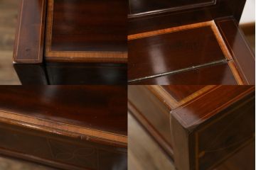 アメリカアンティーク　ジャンク品　ニューヨーク　George Steck & Co.(ジョージ・ステック社)　象嵌入りのアンティークピアノ(オブジェ、ディスプレイ)(R-062395)