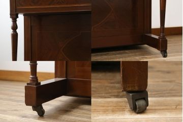 アメリカアンティーク　ジャンク品　ニューヨーク　George Steck & Co.(ジョージ・ステック社)　象嵌入りのアンティークピアノ(オブジェ、ディスプレイ)(R-062395)