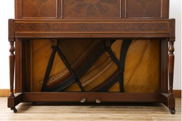 アメリカアンティーク　ジャンク品　ニューヨーク　George Steck & Co.(ジョージ・ステック社)　象嵌入りのアンティークピアノ(オブジェ、ディスプレイ)(R-062395)